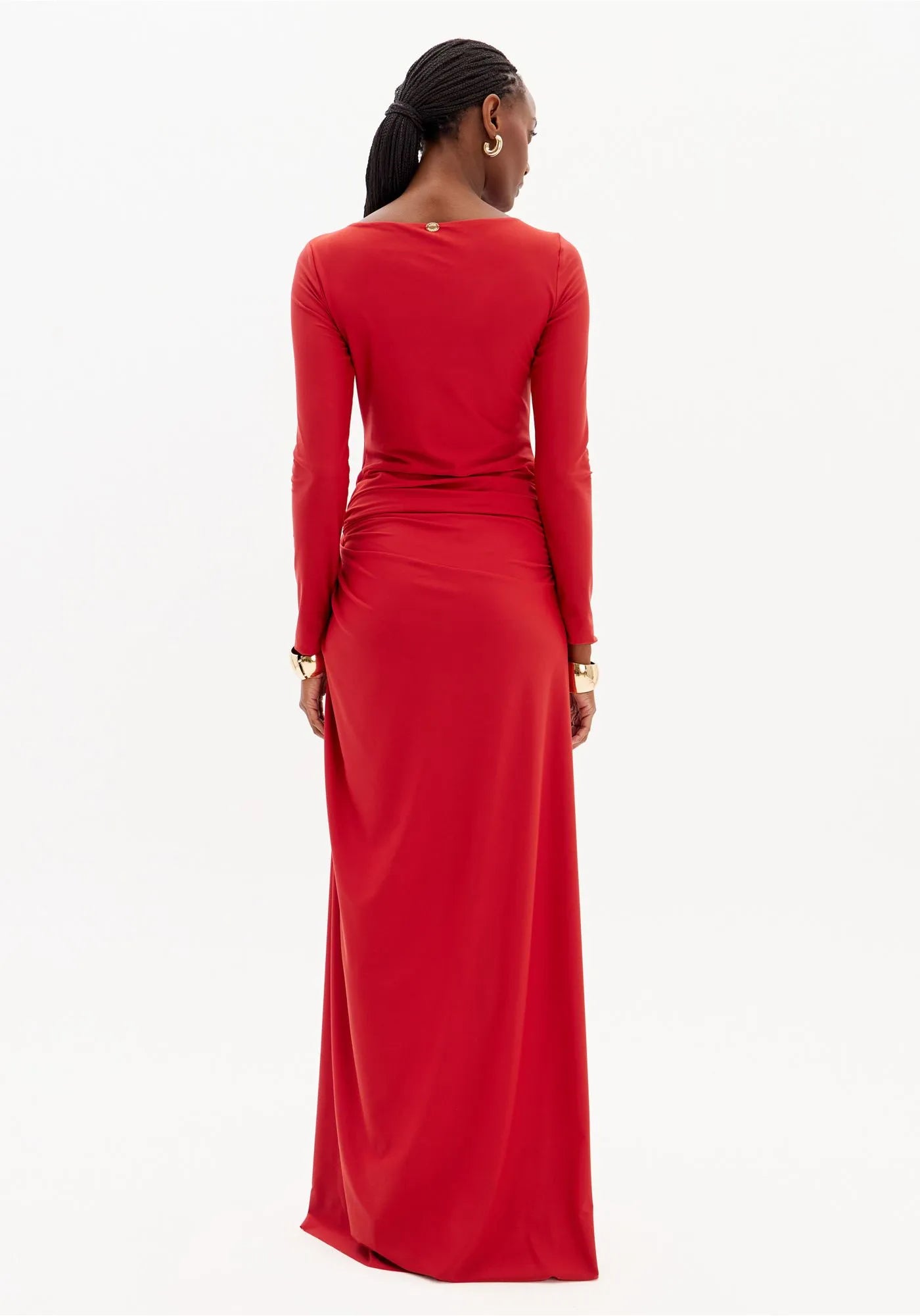 Long Dress with Twist Detail and Slit