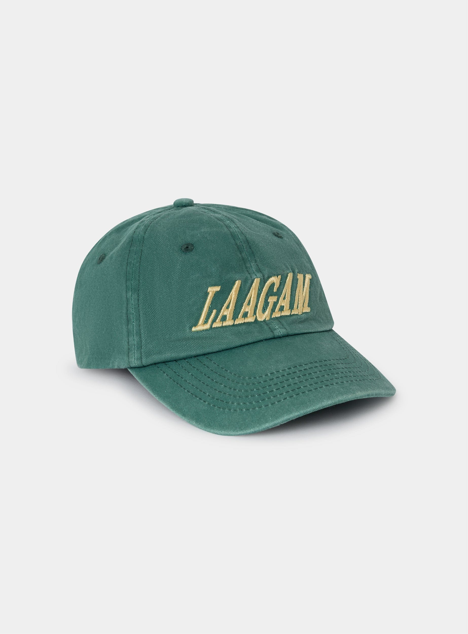 GREEN EMBROIDERED LOGO CAP