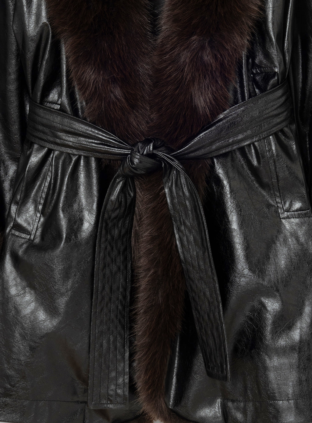 Oriane Black Short Coat by LAAGAM — women's coats (view 2)
