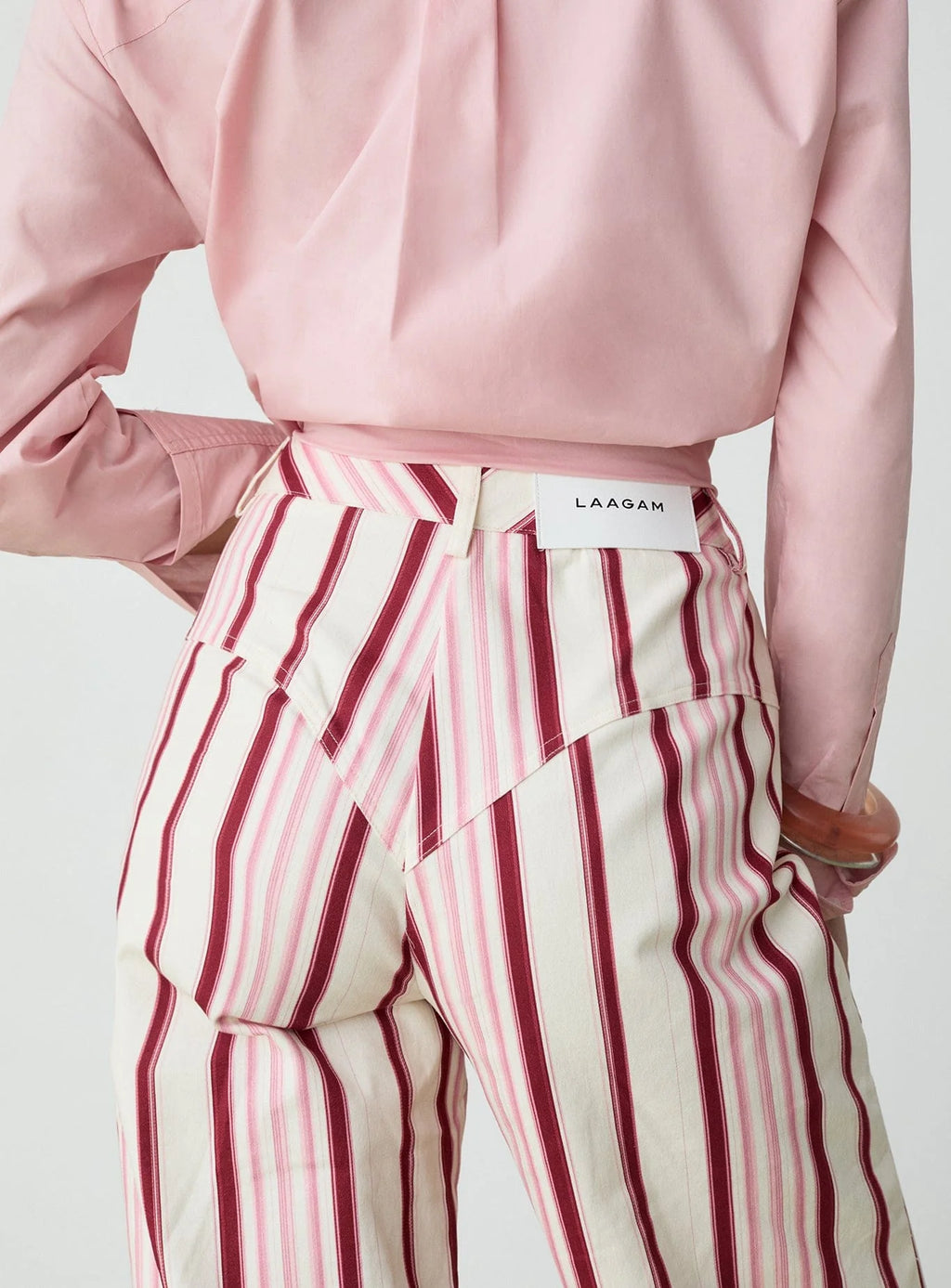 LEROY PINK STRIPED TWILL  PANTS
