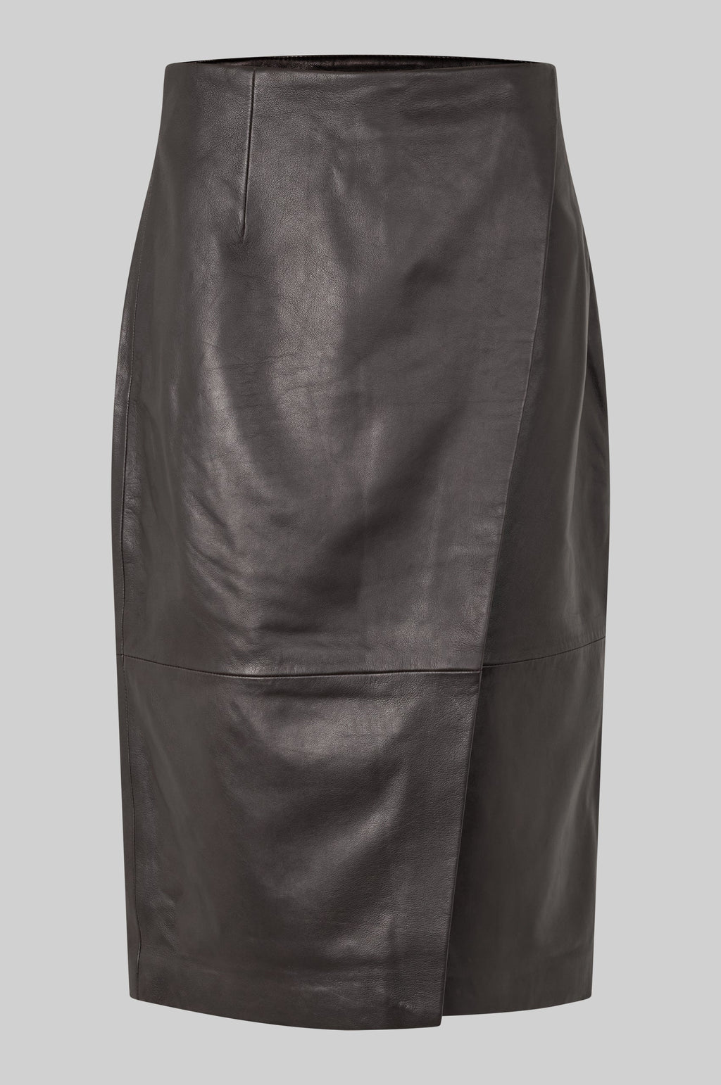 Chocolate Leather Skirt