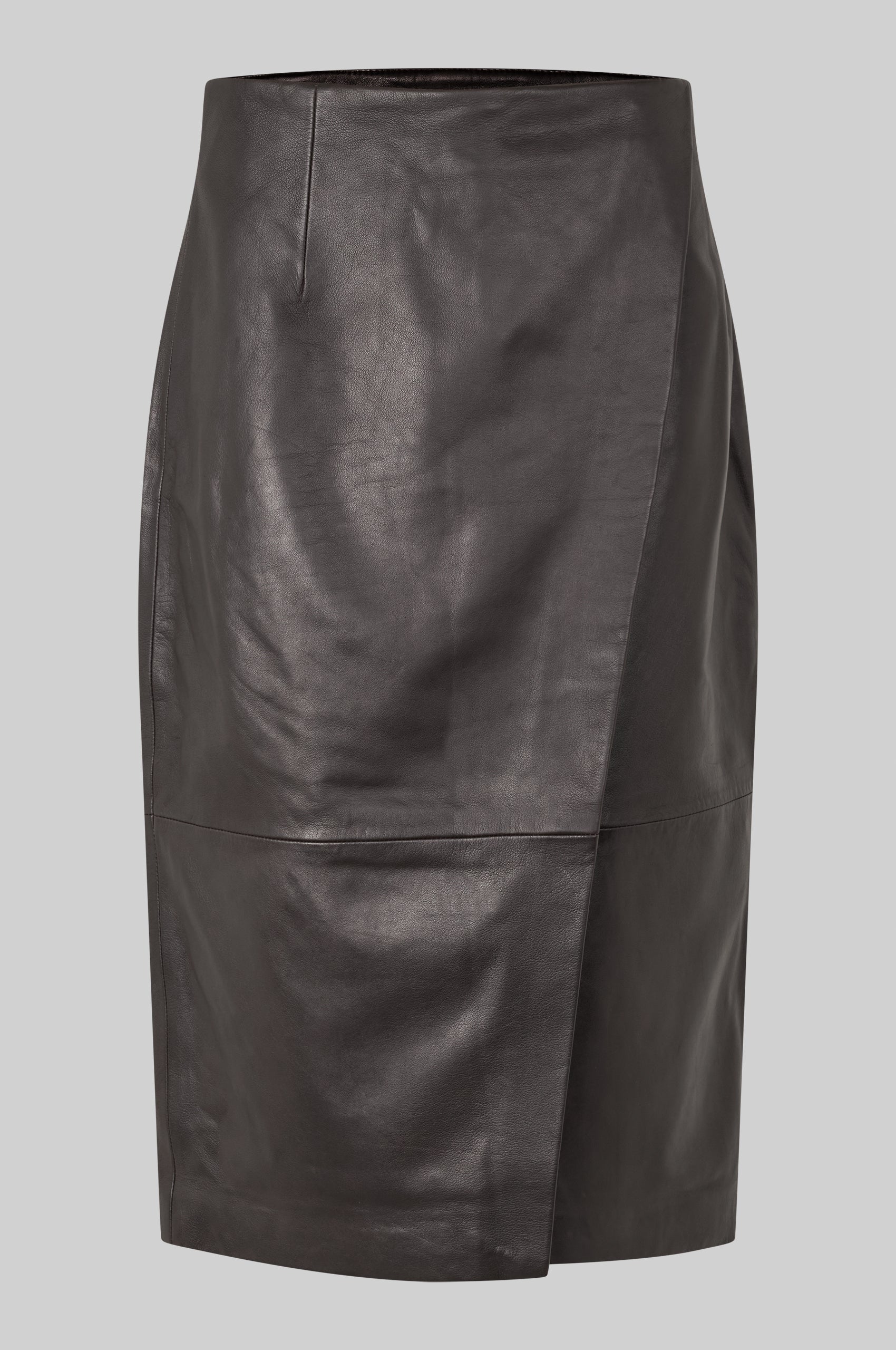 Chocolate Leather Skirt