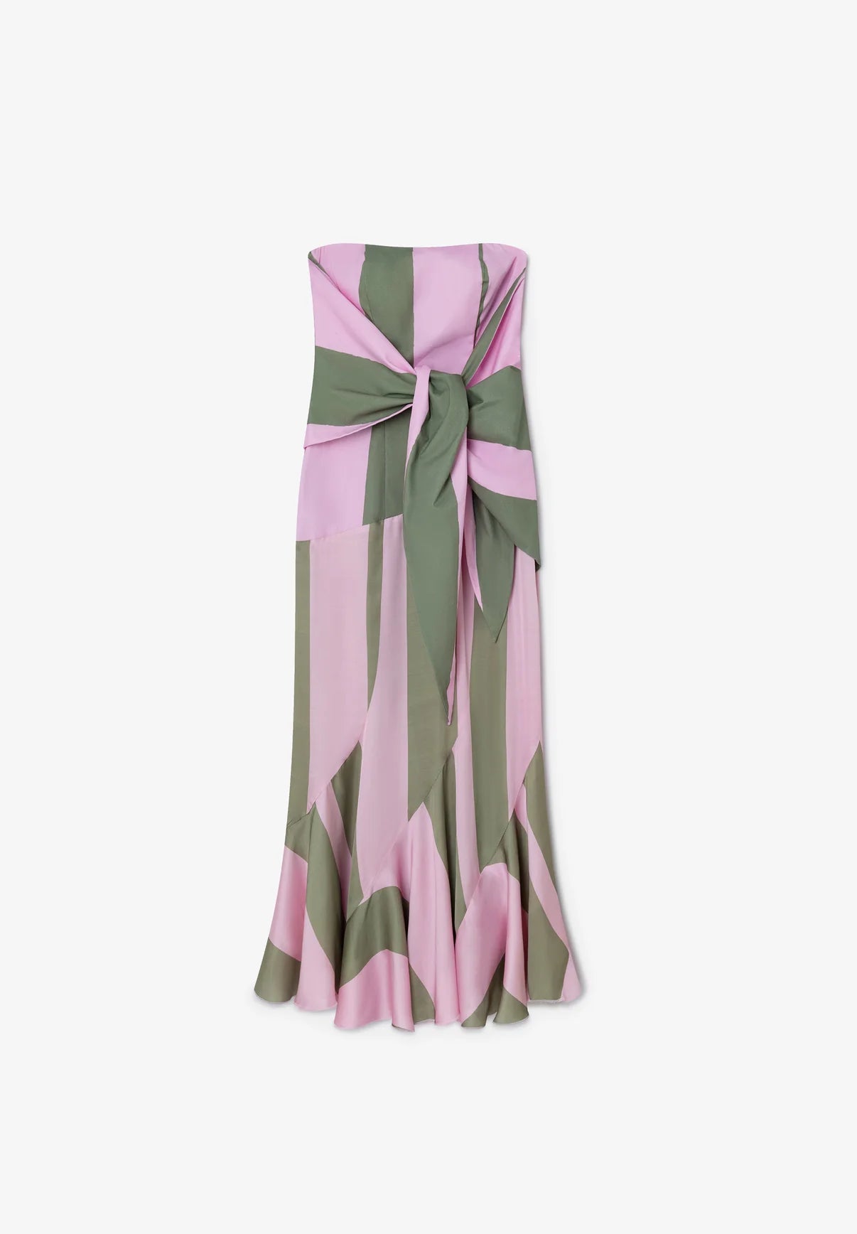 ARIA PINK STRIPED MIDI DRESS