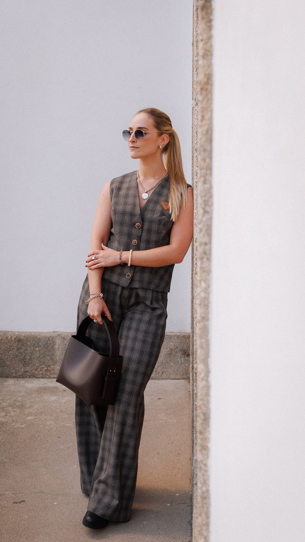 Tailored Vest with Buttons