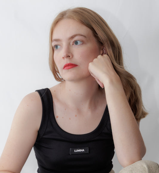Lumina Basic Black Crop Top