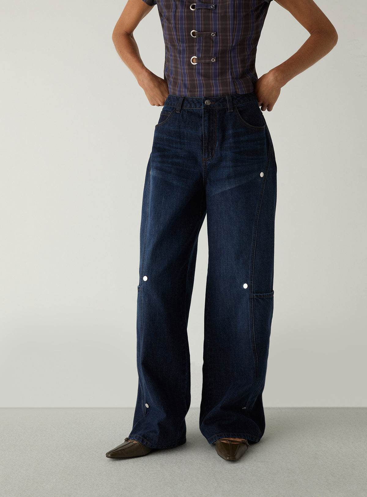 Lodo Denim Jeans by LAAGAM — women's wide-leg jeans at ROCĆO Studio