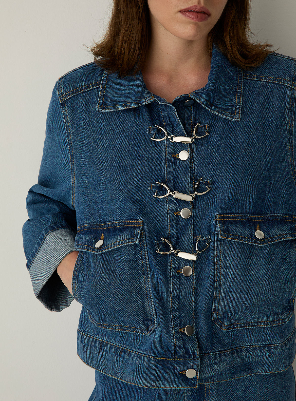 Dalston Indigo Denim Jacket — LAAGAM women's outerwear