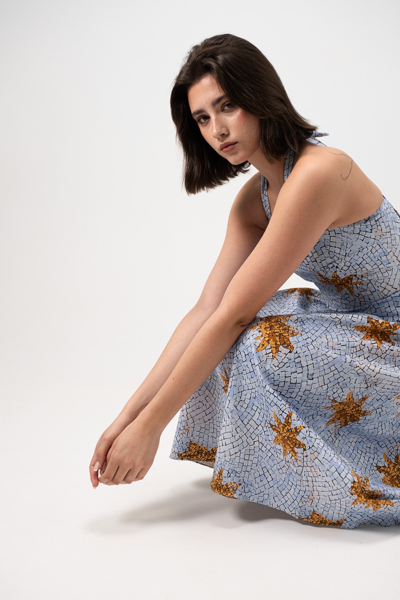 CAELI BLUE MIDI DRESS