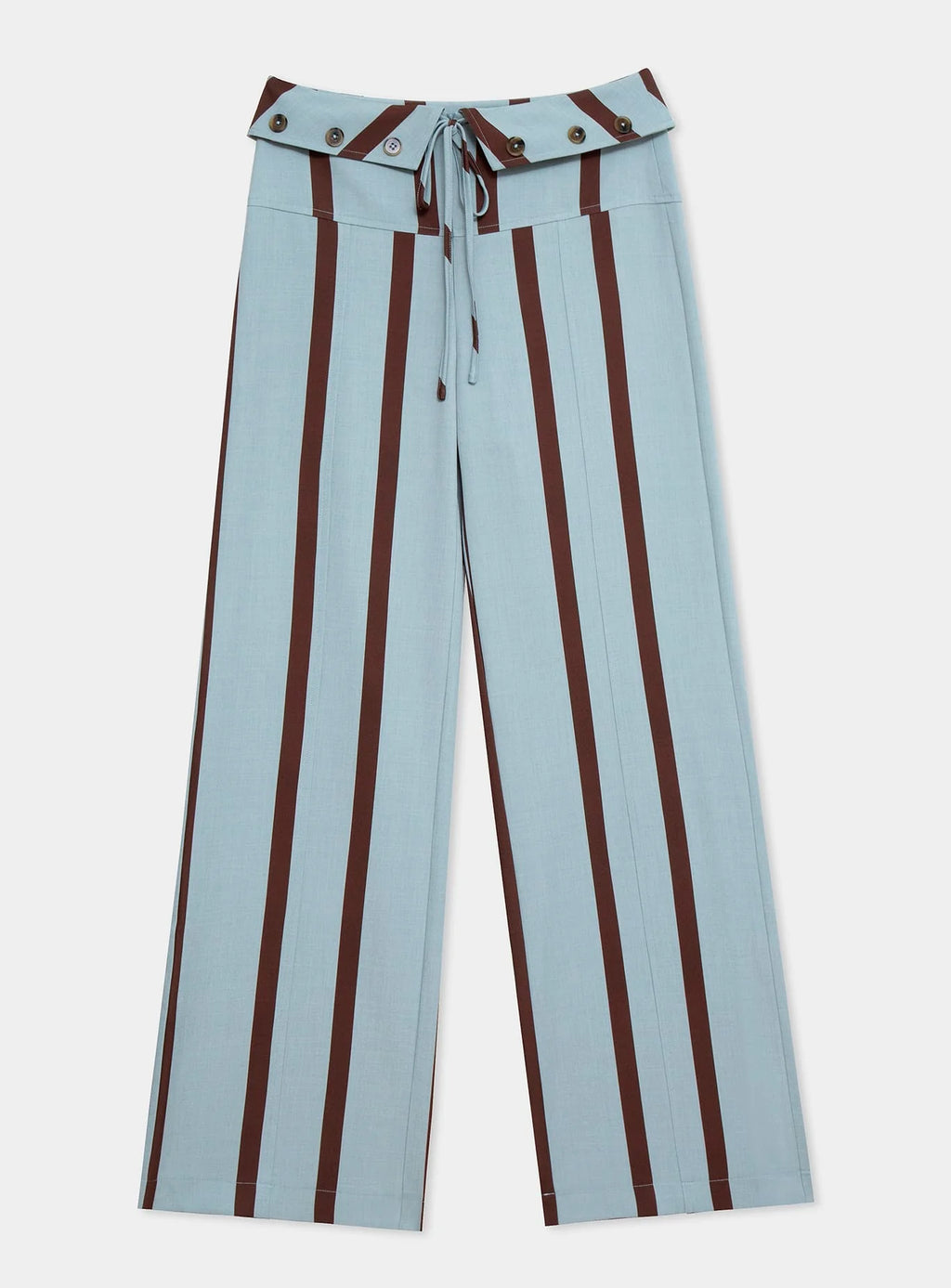 TASHI TURQUOISE STRIPED FLOW PANTS