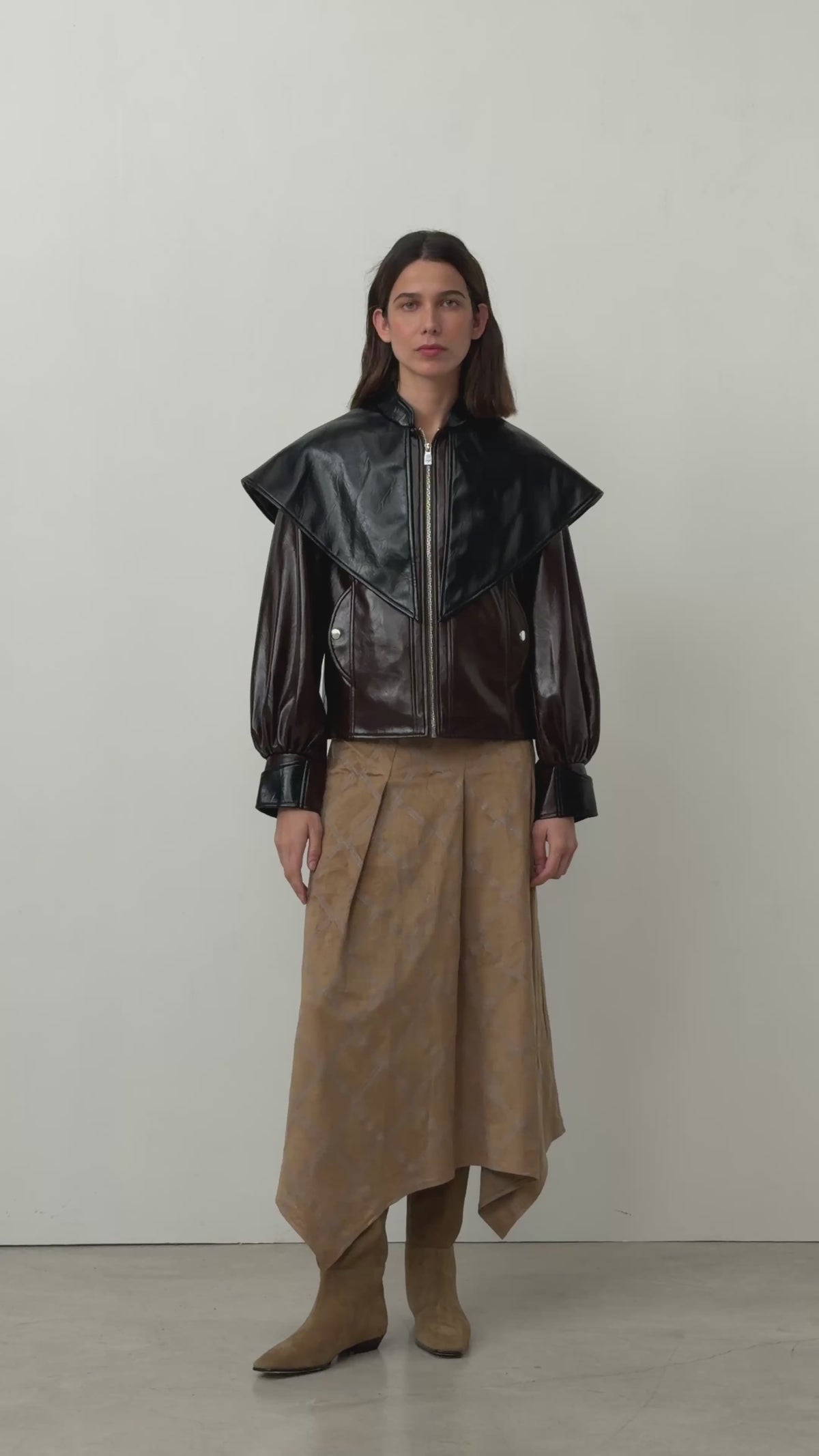 Noor Brown Bomber Jacket