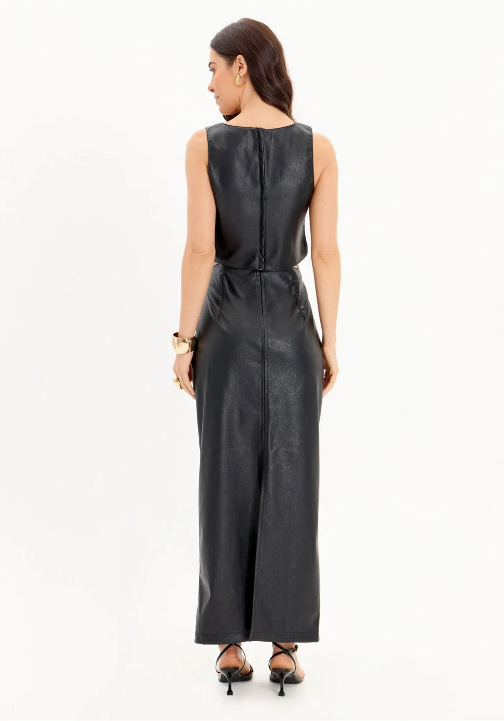 Super Midi Straight Skirt in PU