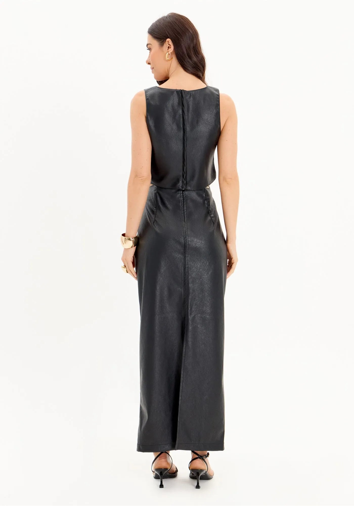 Super Midi Straight Skirt in PU