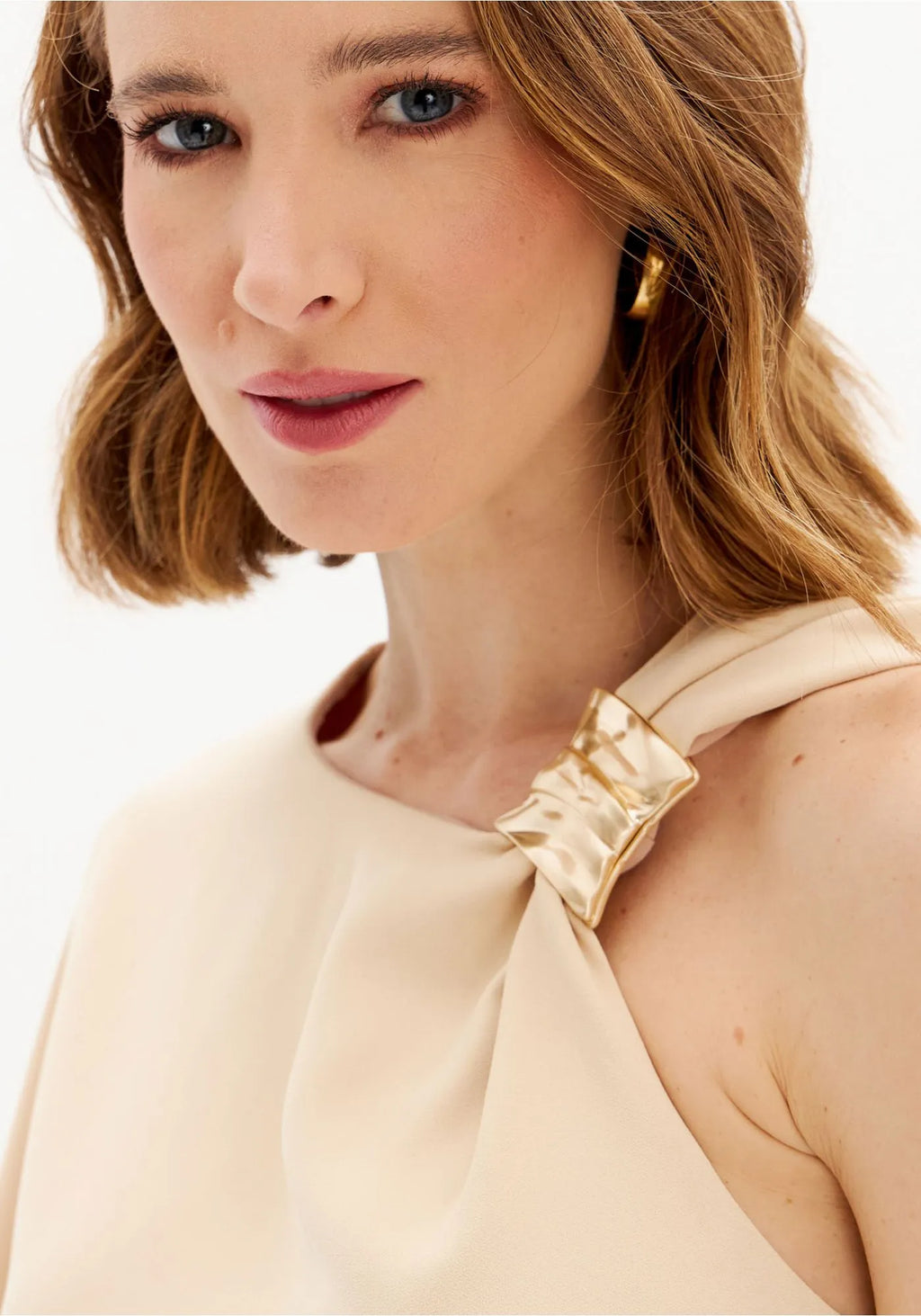 Short One-Sleeve Dress with Waist Tie (Black)