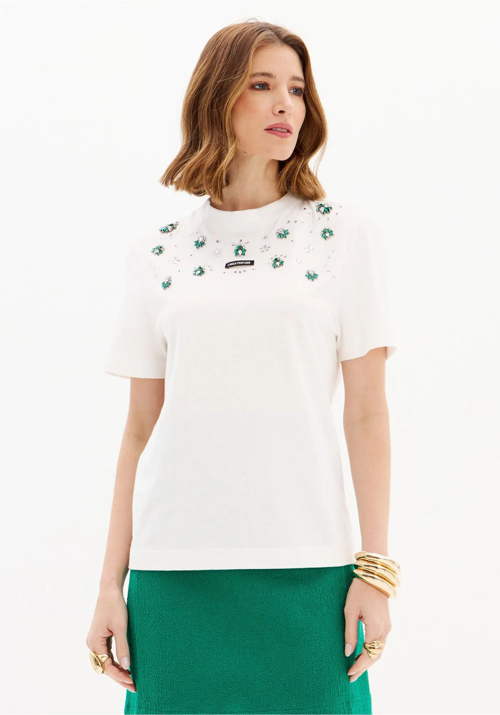 Short-Sleeve T-Shirt with Embellishments