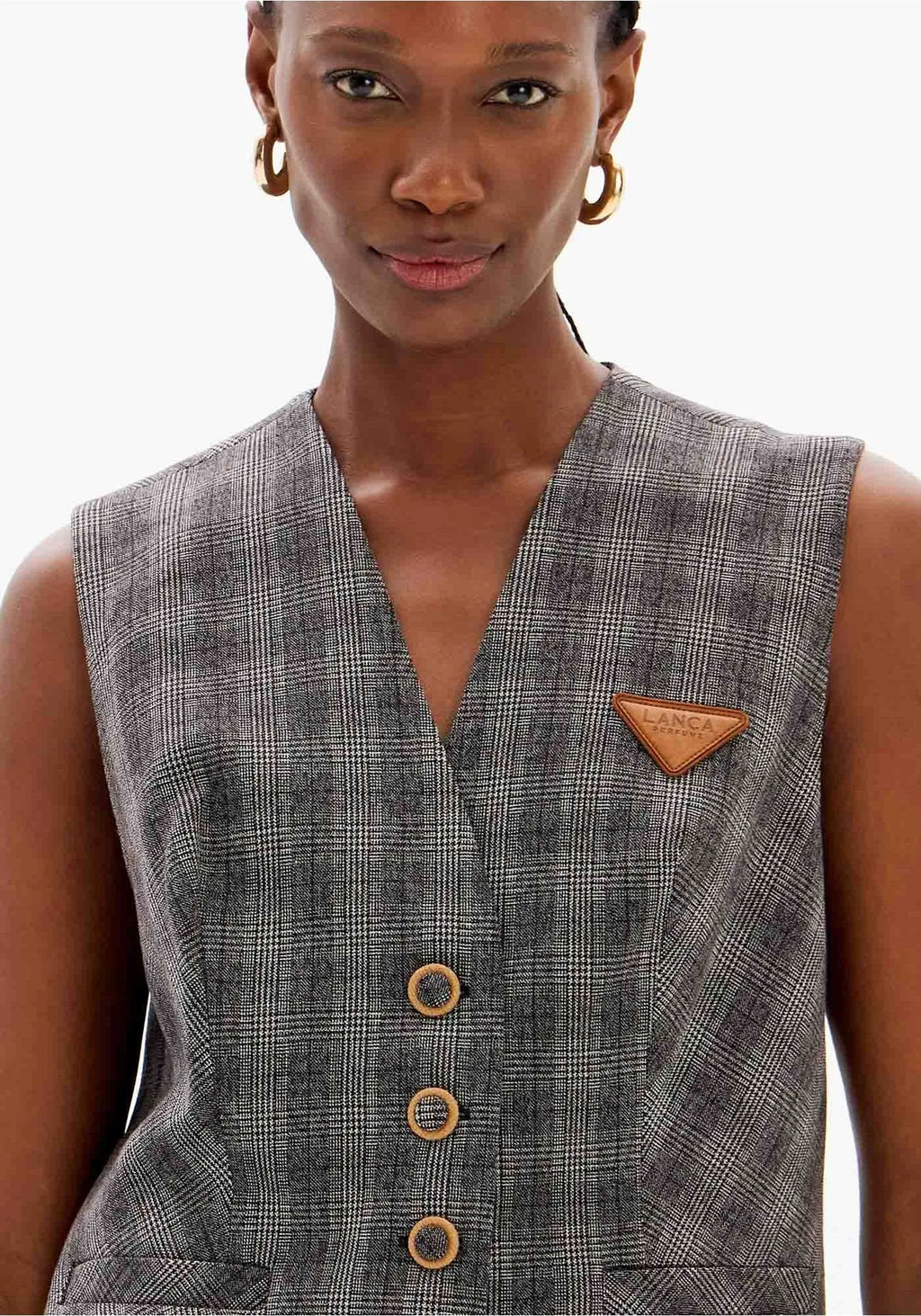 Tailored Vest with Buttons