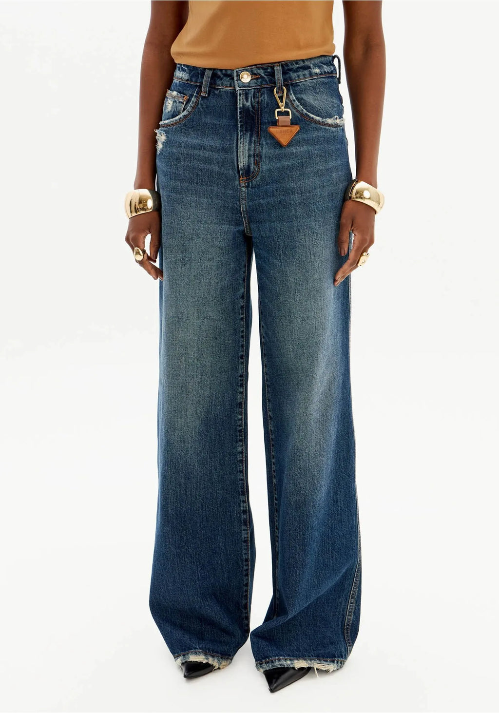 Super High-Waisted Wide Leg Jeans