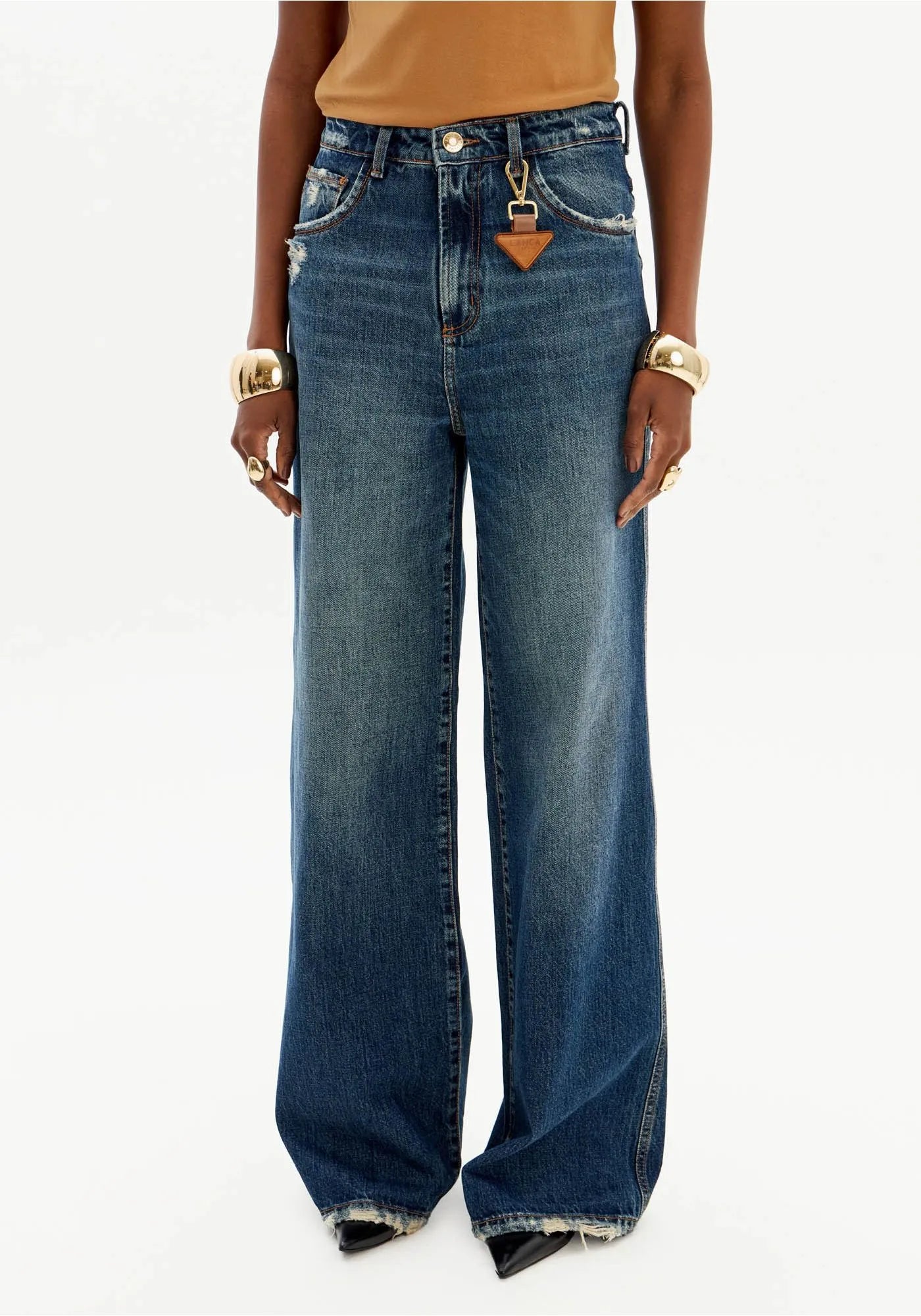 Super High-Waisted Wide Leg Jeans