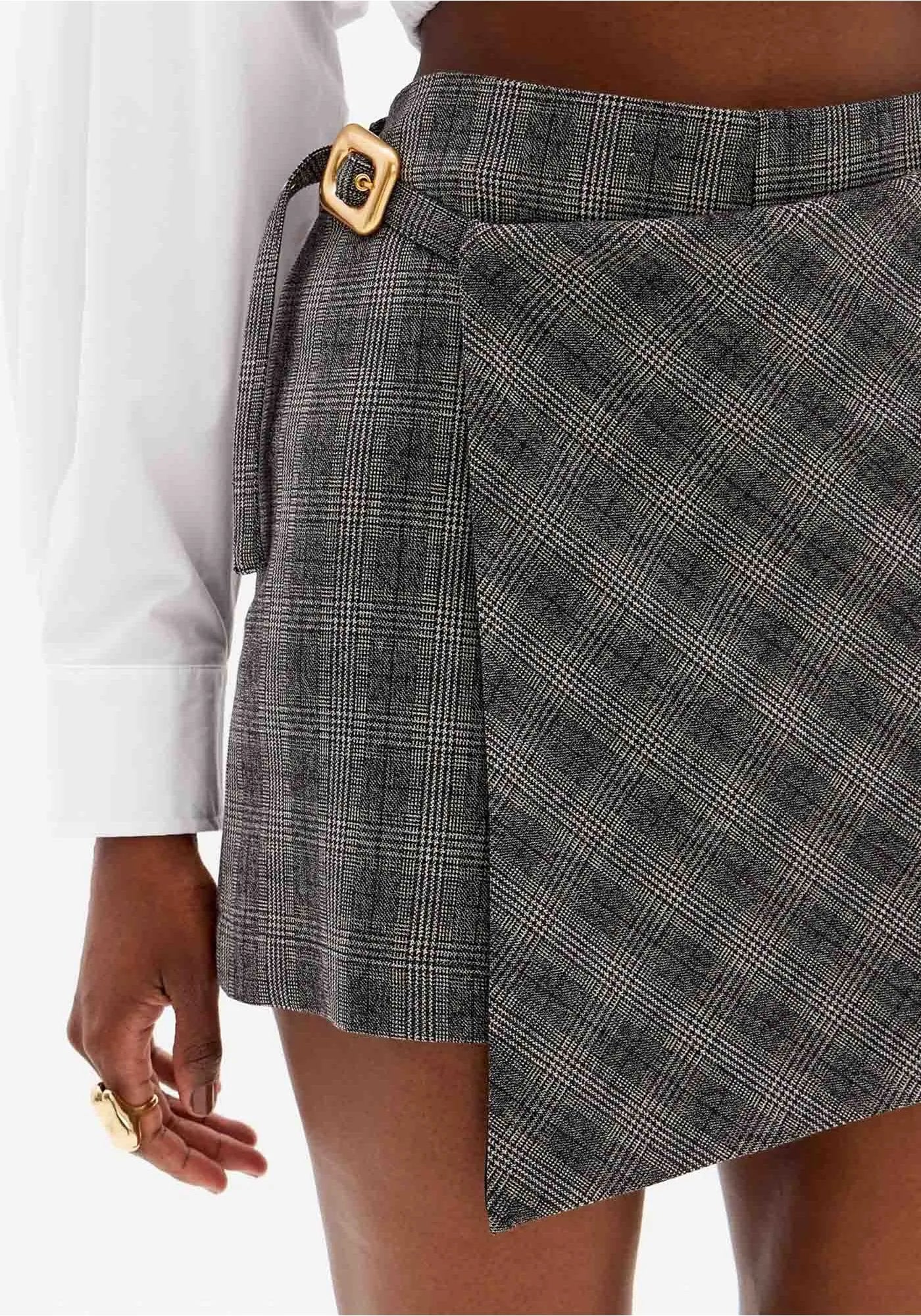 High-Waisted Overlay Skort