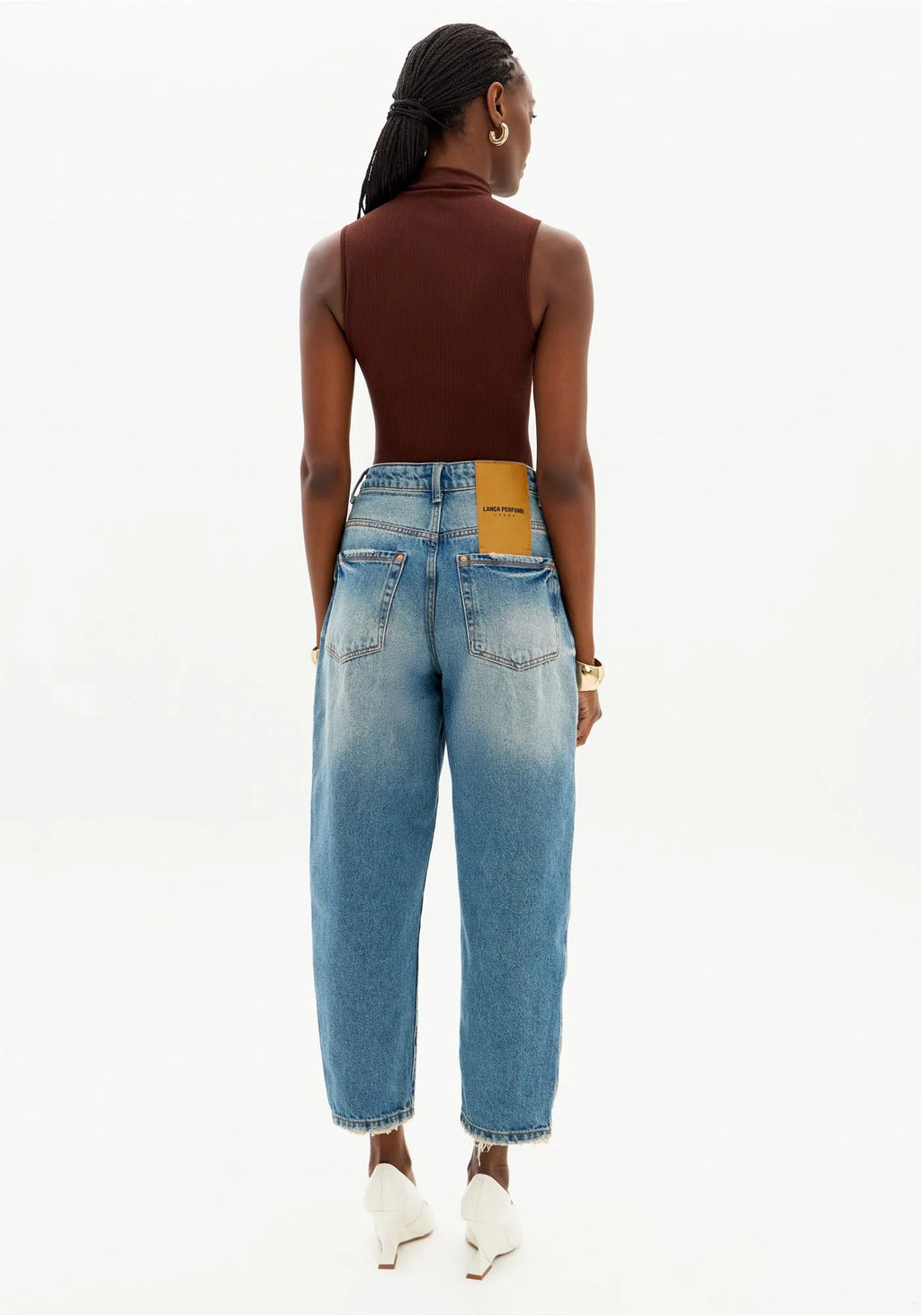 High-Waisted Balloon Jeans