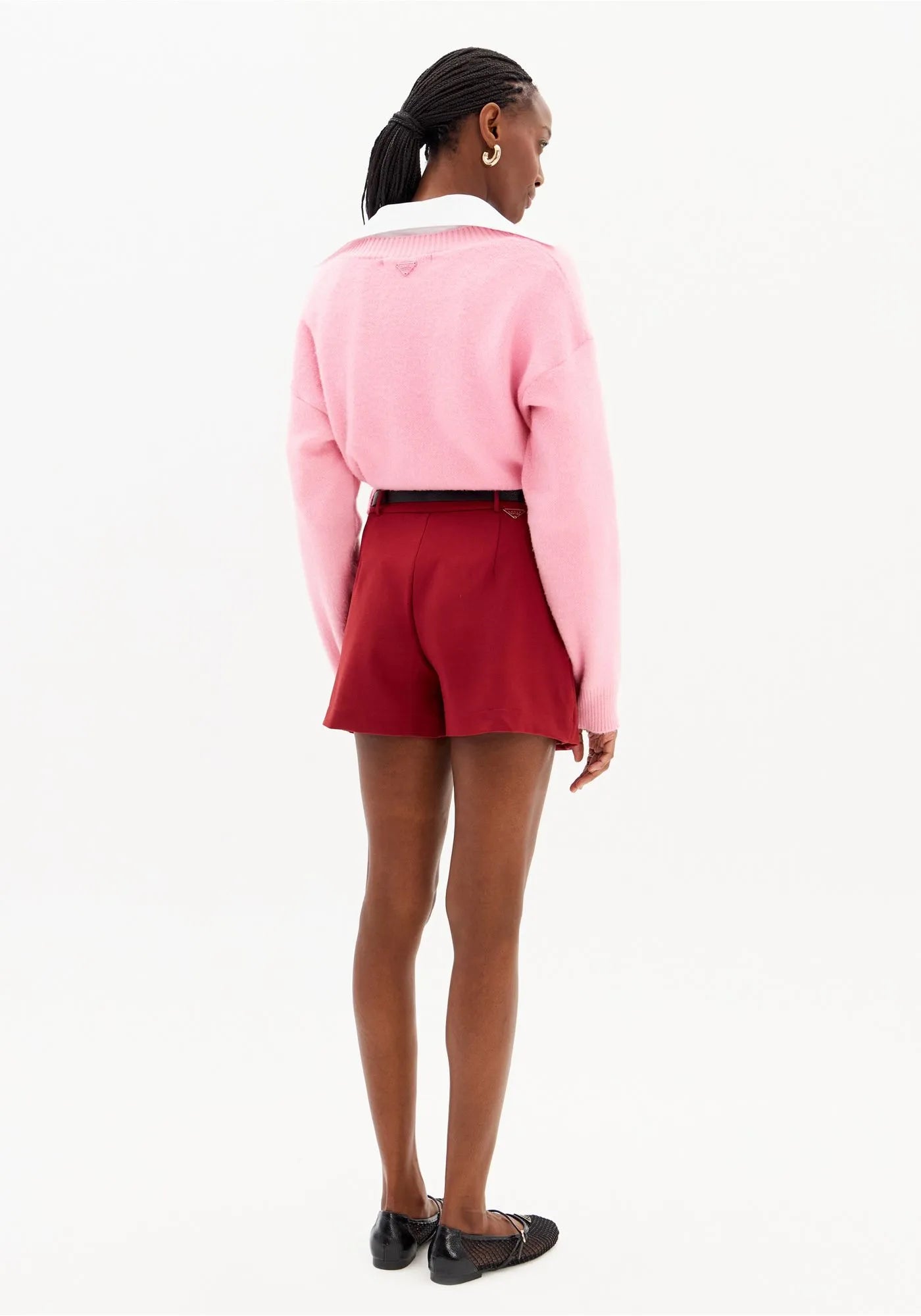 High-Waisted Shorts with Belt