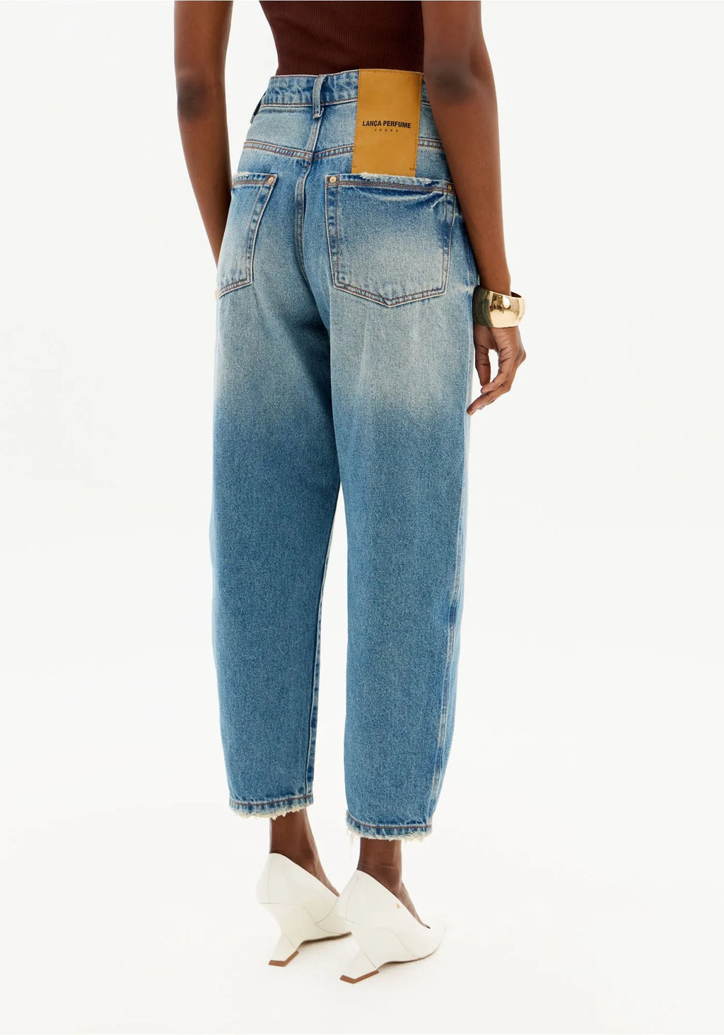 High-Waisted Balloon Jeans